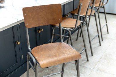 Luxor Wooden and Metal Bar Stool